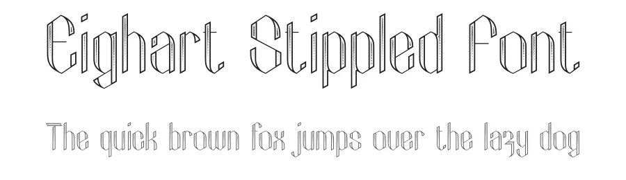 Eighart Stippled Font by craftsupplyco — Display Font