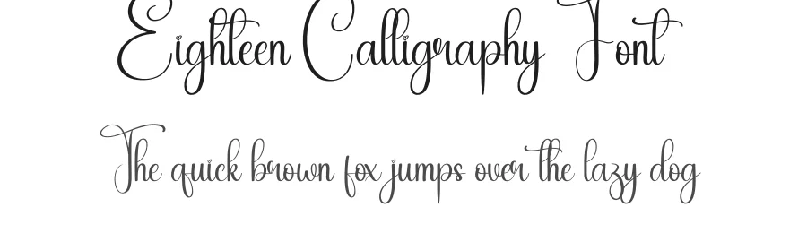 Eighteen Calligraphy Font by creativeletter — Script Handwritten Font