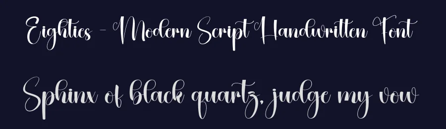 Eighties – Modern Script Handwritten Font by creativeletter — Script Handwritten Font — thumbnail 2