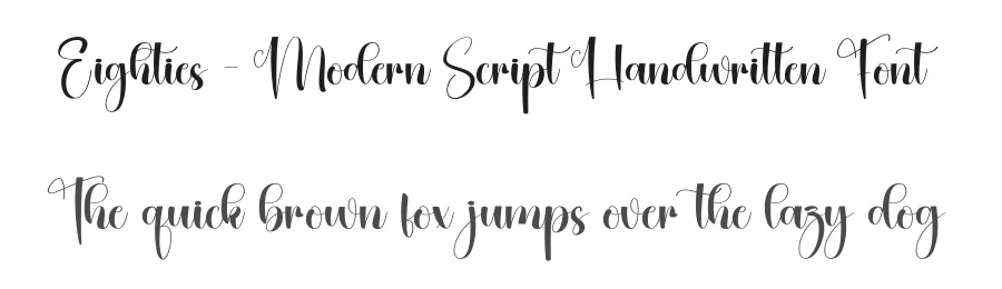 Eighties – Modern Script Handwritten Font by creativeletter — Script Handwritten Font