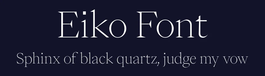 Eiko Font by Pangram Pangram — Serif Font — thumbnail 2