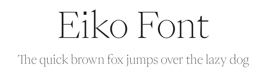 Eiko Font by Pangram Pangram — Serif Font