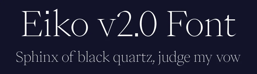 Eiko v2.0 Font by Pangram Pangram — Serif Font — thumbnail 2