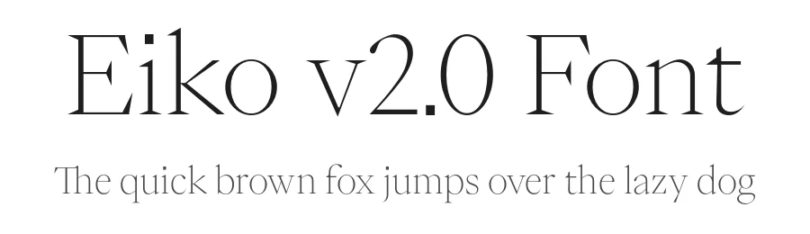 Eiko v2.0 Font by Pangram Pangram — Serif Font
