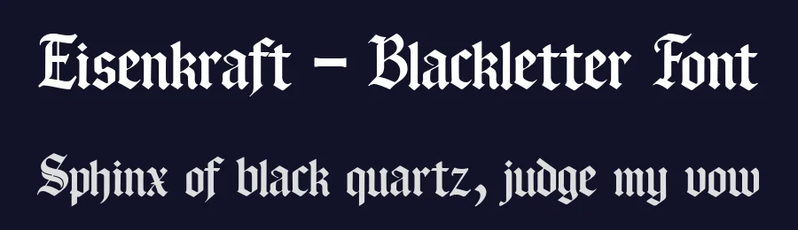 Eisenkraft – Blackletter Font by Creacy Studio — Blackletter Font — thumbnail 2