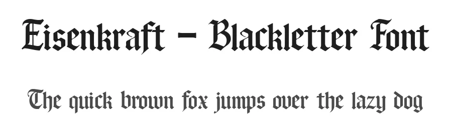 Eisenkraft – Blackletter Font by Creacy Studio — Blackletter Font