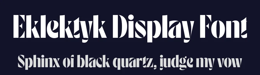 Eklektyk Display Font by Maciej Połczyński — Sans Serif Font — thumbnail 2