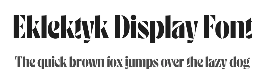 Eklektyk Display Font by Maciej Połczyński — Sans Serif Font