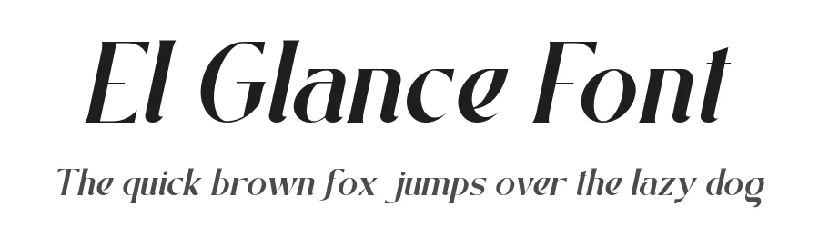 El Glance Font by Heinzel Std. — Serif Font