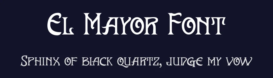 El Mayor Font by TypeFactory — Display Font — thumbnail 2