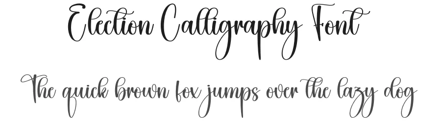 Election Calligraphy Font by creativeletter — Script Handwritten Font