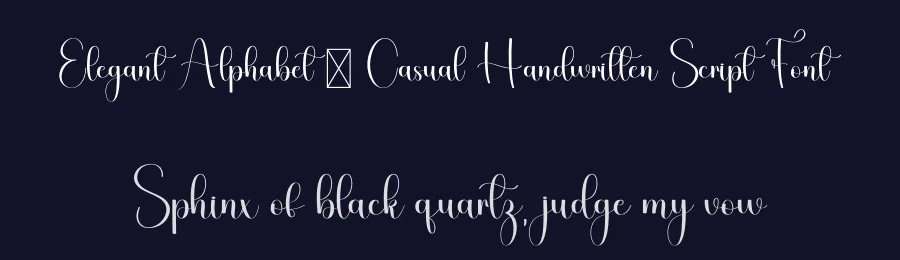 Elegant Alphabet – Casual Handwritten Script Font by freshtypeink — Script Handwritten Font — thumbnail 2