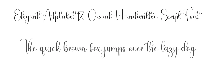 Elegant Alphabet – Casual Handwritten Script Font by freshtypeink — Script Handwritten Font