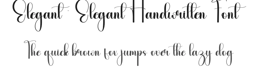 Elegant – Elegant Handwritten Font by andikastudio — Script Handwritten Font