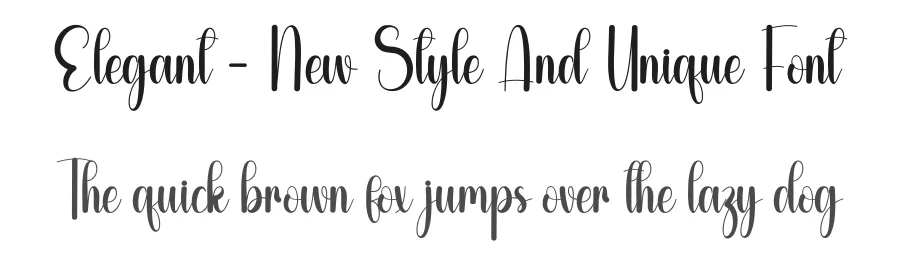 Elegant – New Style And Unique Font by andikastudio — Script Handwritten Font