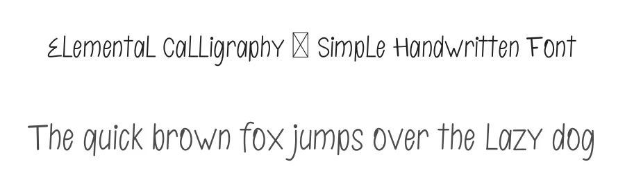 Elemental Calligraphy – Simple Handwritten Font by freshtypeink — Display Font