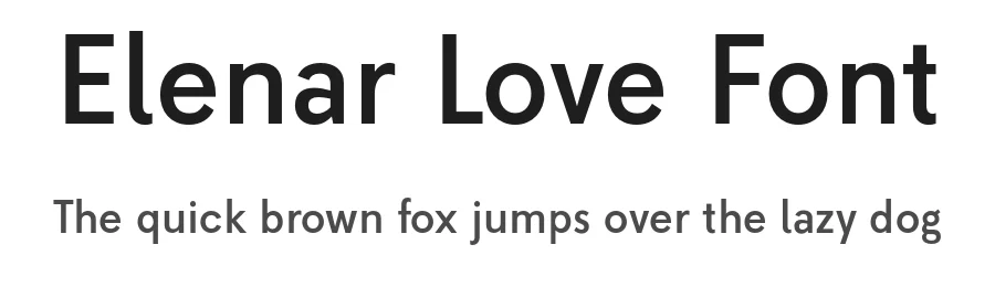 Elenar Love Font by Alfredo Marco Pradil — Sans Serif Font
