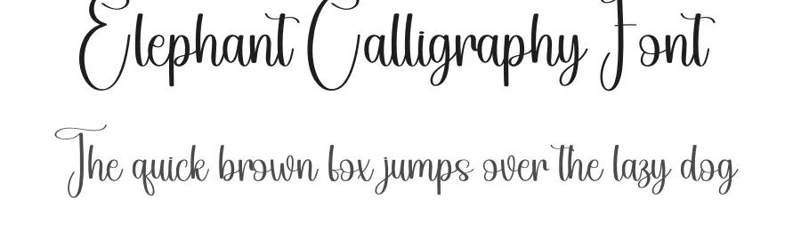 Elephant Calligraphy Font by creativeletter — Script Handwritten Font