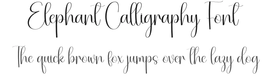 Elephant Calligraphy Font by creativeletter — Script Handwritten Font