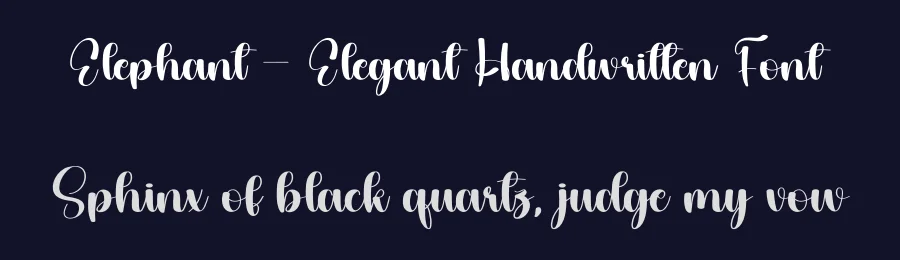 Elephant – Elegant Handwritten Font by andikastudio — Script Handwritten Font — thumbnail 2