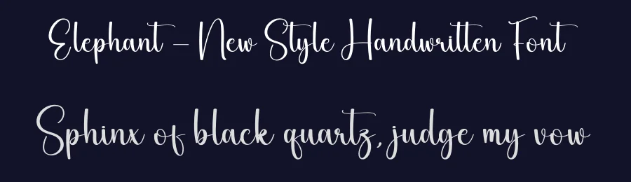 Elephant – New Style Handwritten Font by creativeletter — Script Handwritten Font — thumbnail 2
