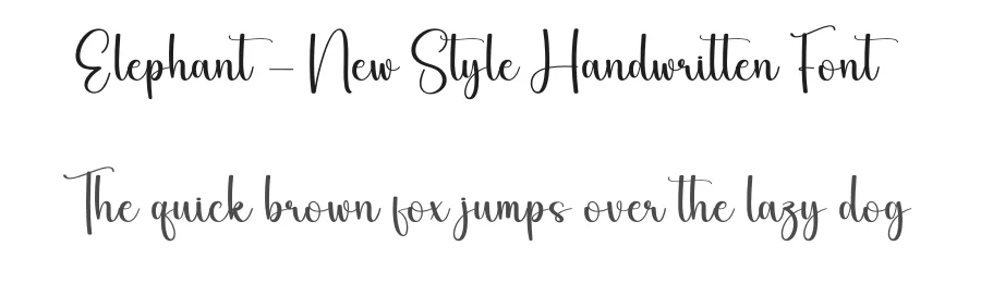 Elephant – New Style Handwritten Font by creativeletter — Script Handwritten Font
