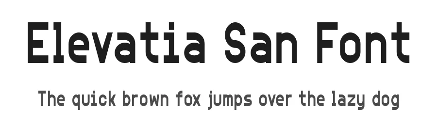 Elevatia San Font by GGBotNet — Sans Serif Font