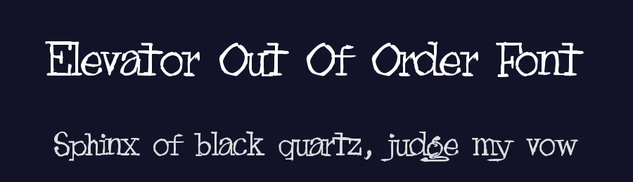 Elevator Out Of Order Font by zai — Decorative Font — thumbnail 2