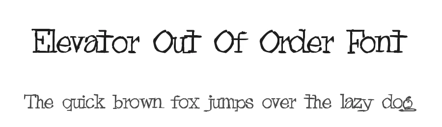 Elevator Out Of Order Font by zai — Decorative Font