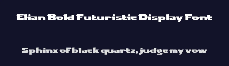 Elian Bold Futuristic Display Font by Mei Suseno — Display Font — thumbnail 2