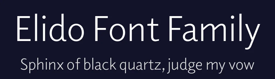 Elido Font Family by Sibylle Hagmann — Sans Serif Font — thumbnail 2