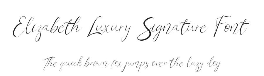 Elizabeth Luxury Signature Font by yontype — Script Handwritten Font