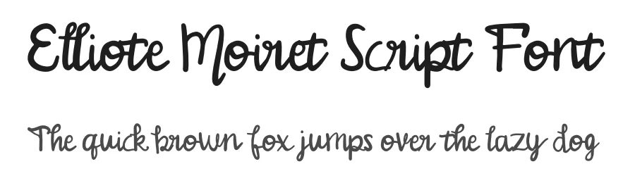 Elliote Moiret Script Font by Dhabee — Script Handwritten Font