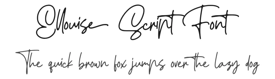 Ellouise Script Font by Garisman Std — Script Handwritten Font