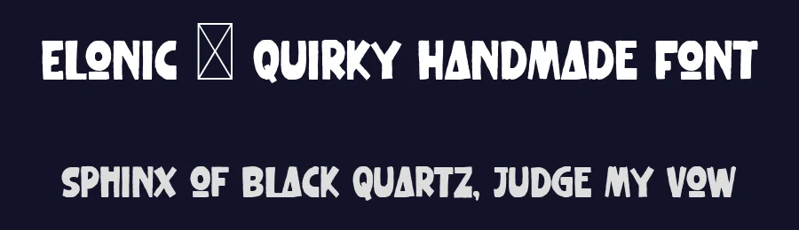 Elonic – Quirky Handmade Font by Blankids Studio — Display Font — thumbnail 2
