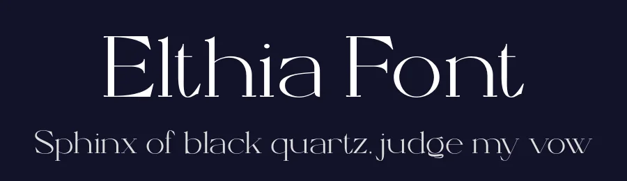 Elthia Font by valentinovergan — Display Font — thumbnail 2