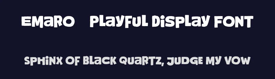 Emaro – Playful Display Font by afkaristudio — Display Font — thumbnail 2
