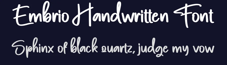 Embrio Handwritten Font by creativeletter — Script Handwritten Font — thumbnail 2