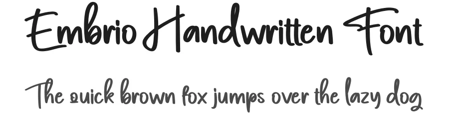 Embrio Handwritten Font by creativeletter — Script Handwritten Font