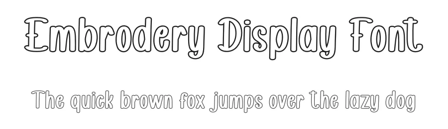 Embrodery Display Font by andikastudio — Display Font