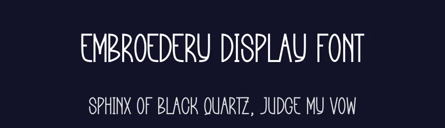 Embroedery Display Font by creativeletter — Display Font — thumbnail 2