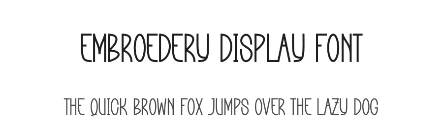 Embroedery Display Font by creativeletter — Display Font