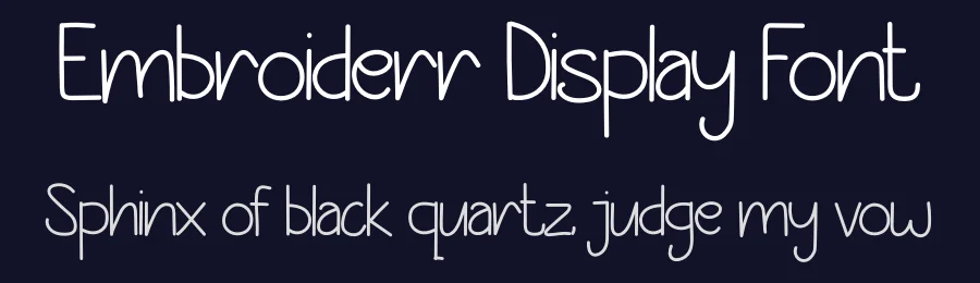 Embroiderr Display Font by levincreative — Display Font — thumbnail 2