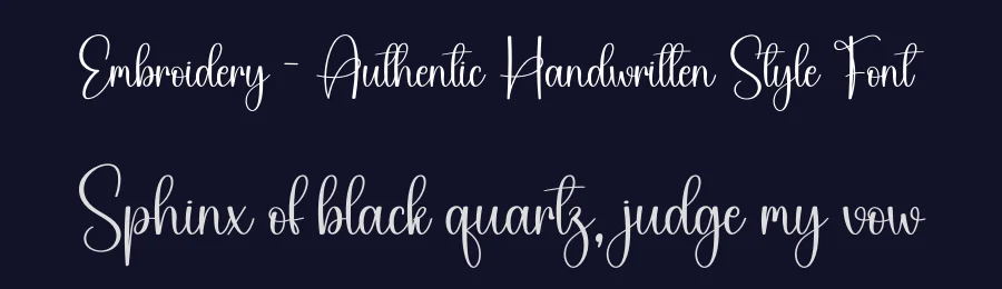 Embroidery – Authentic Handwritten Style Font by creativeletter — Script Handwritten Font — thumbnail 2