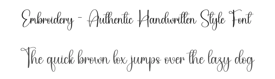 Embroidery – Authentic Handwritten Style Font by creativeletter — Script Handwritten Font