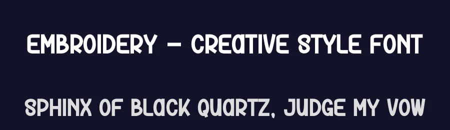 Embroidery – Creative Style Font by andikastudio — Display Font — thumbnail 2