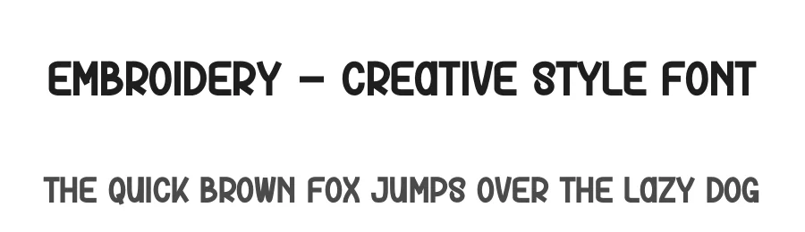 Embroidery – Creative Style Font by andikastudio — Display Font