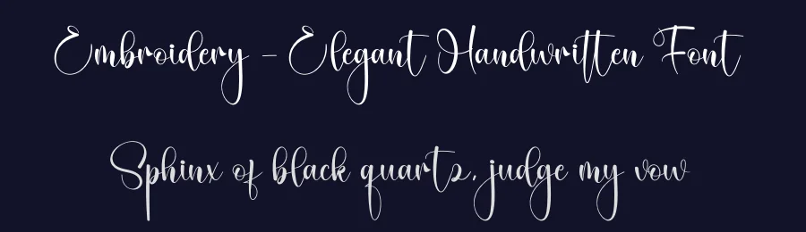 Embroidery – Elegant Handwritten Font by creativeletter — Script Handwritten Font — thumbnail 2