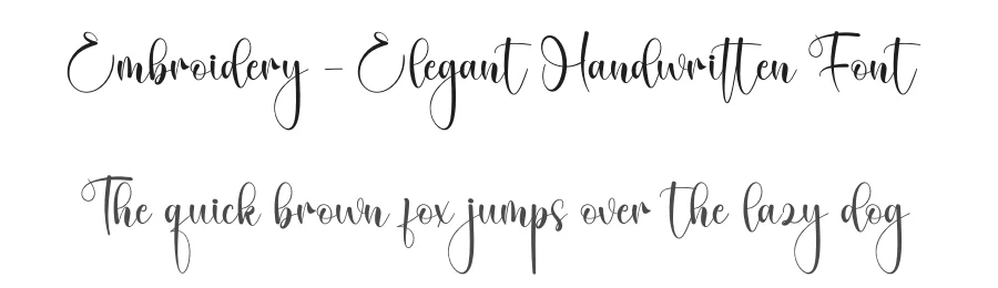 Embroidery – Elegant Handwritten Font by creativeletter — Script Handwritten Font