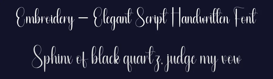 Embroidery – Elegant Script Handwritten Font by andikastudio — Script Handwritten Font — thumbnail 2